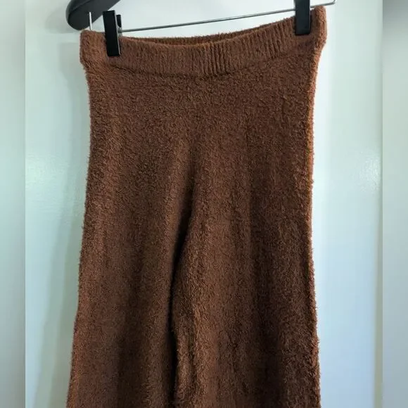Reformation Small Brown fuzzy wide leg pants! - Picture 4 of 5